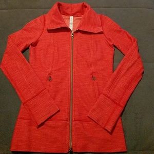Lululemon♥️FunnelNeckJacket♥️heatheredRed